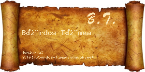 Bárdos Tímea névjegykártya