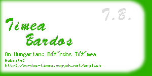 timea bardos business card